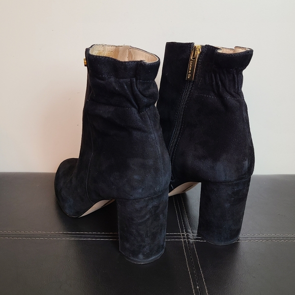 Louise Et Cie - Black Suede Heeled Ankle Bootie - Shayna - Picture 5 of 12